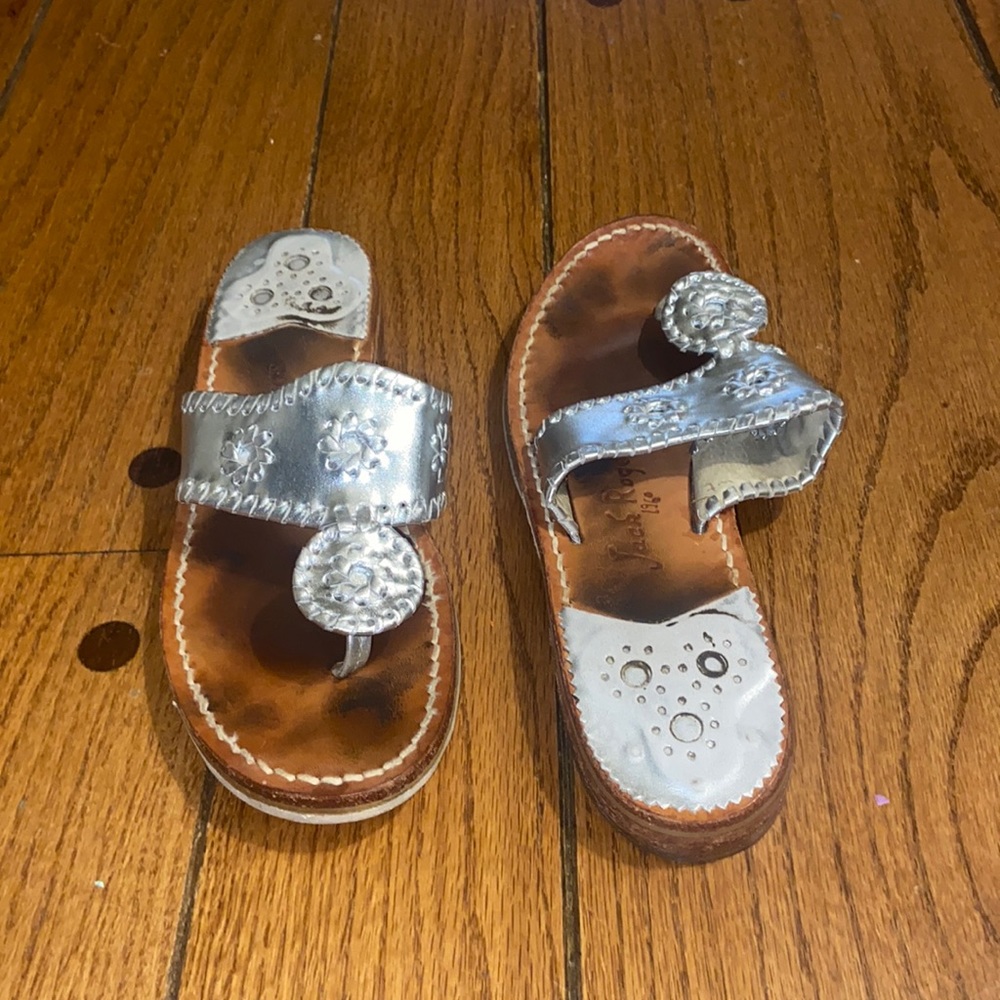 Jack Rogers Silver Sandals